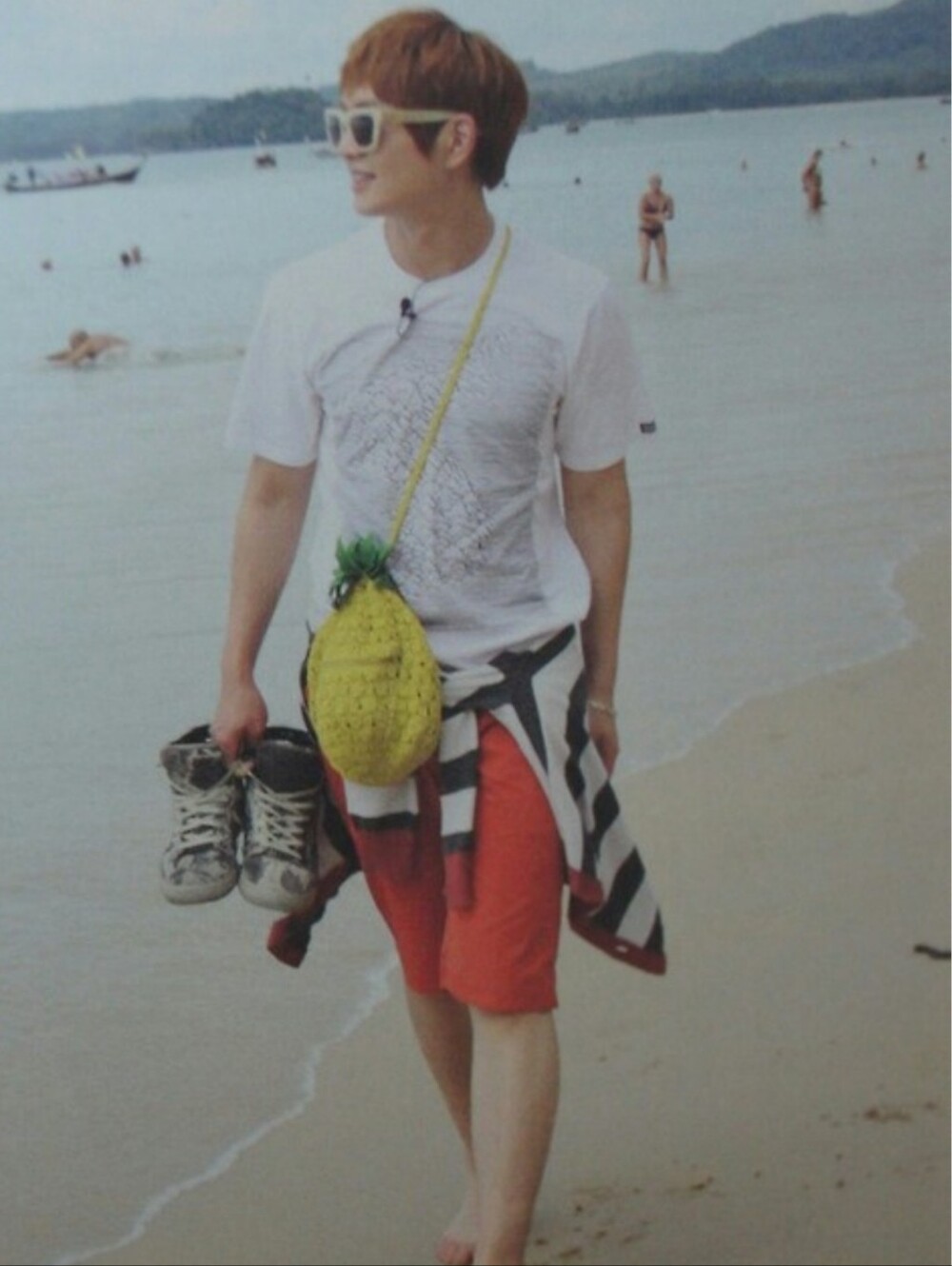 H&M Pineapple Yellow Straw Shinee Onew PINee K-Pop Star Bag